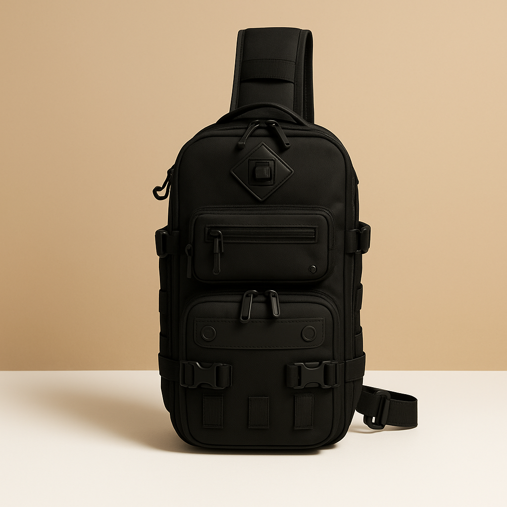 Large anti-theft crossbody bag for men with water-resistant Oxford cloth, multiple compartments, and padded tablet sleeve, ideal for travel and daily use.