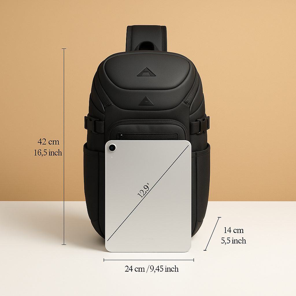 Large anti-theft crossbody bag for men with water-resistant fabric, tablet sleeve, and breathable ergonomic design—ideal for travel and daily commutes.