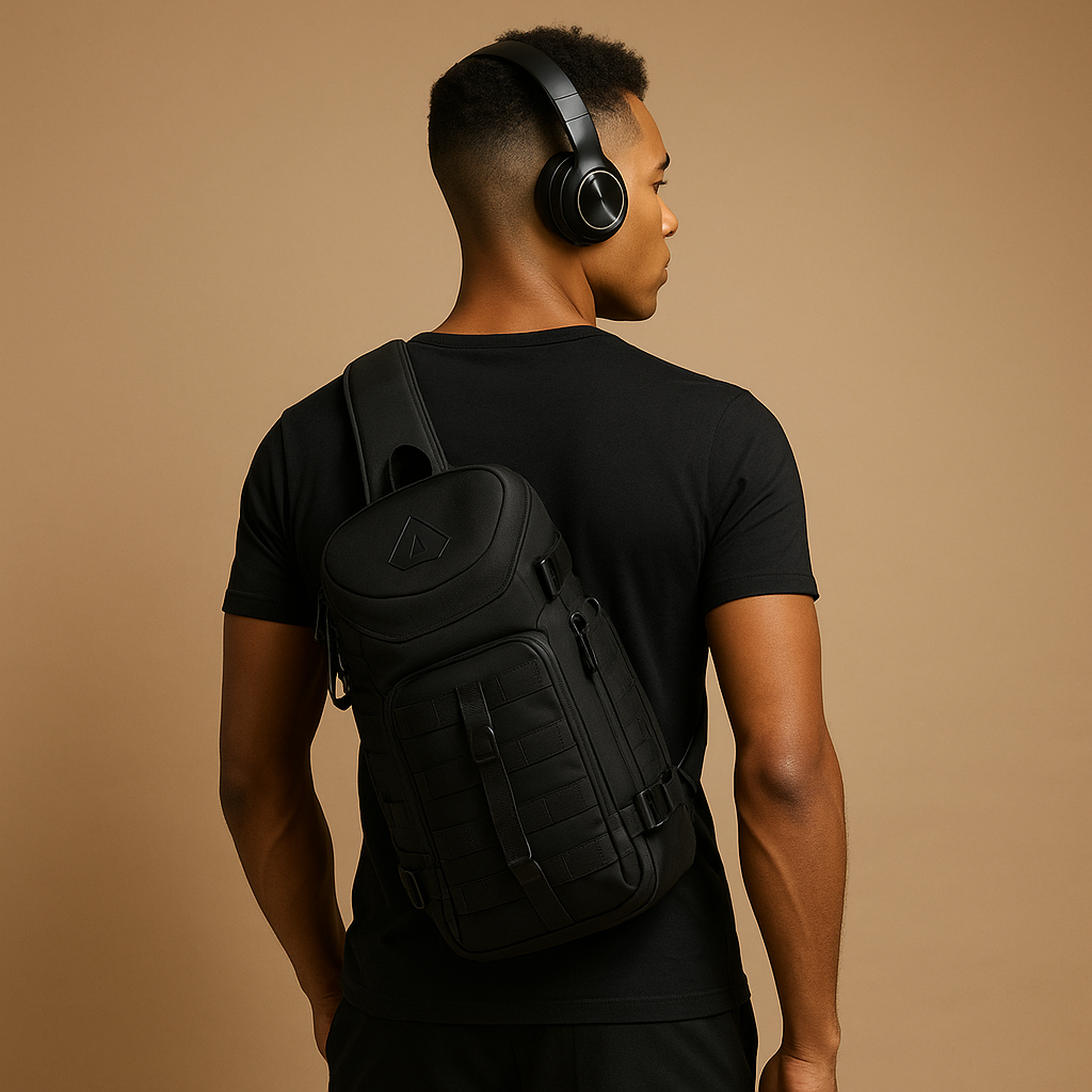 Large anti-theft crossbody bag for men with water-resistant fabric, tablet sleeve, and breathable ergonomic design—ideal for travel and daily commutes.