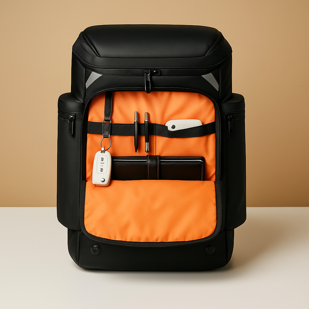 Large capacity hiking backpack for men featuring waterproof compartments, padded breathable straps, dedicated shoe compartment, and 45L spacious interior for outdoor adventures.