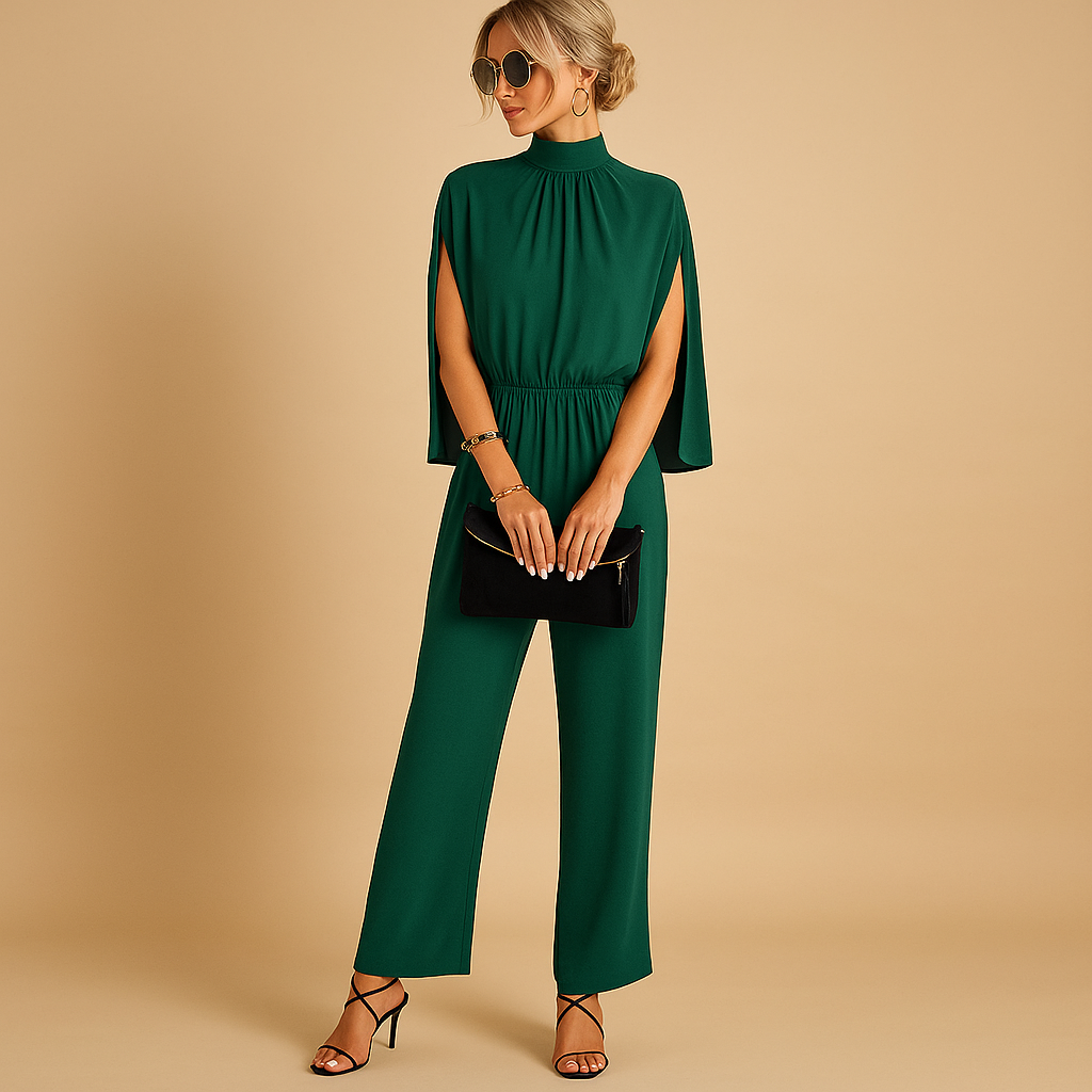Lightweight summer jumpsuit for women with adjustable straps and pockets, perfect for beach days, casual outings, and warm evenings.