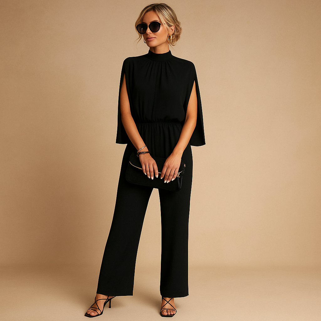 Lightweight summer jumpsuit for women with adjustable straps and pockets, perfect for beach days, casual outings, and warm evenings.