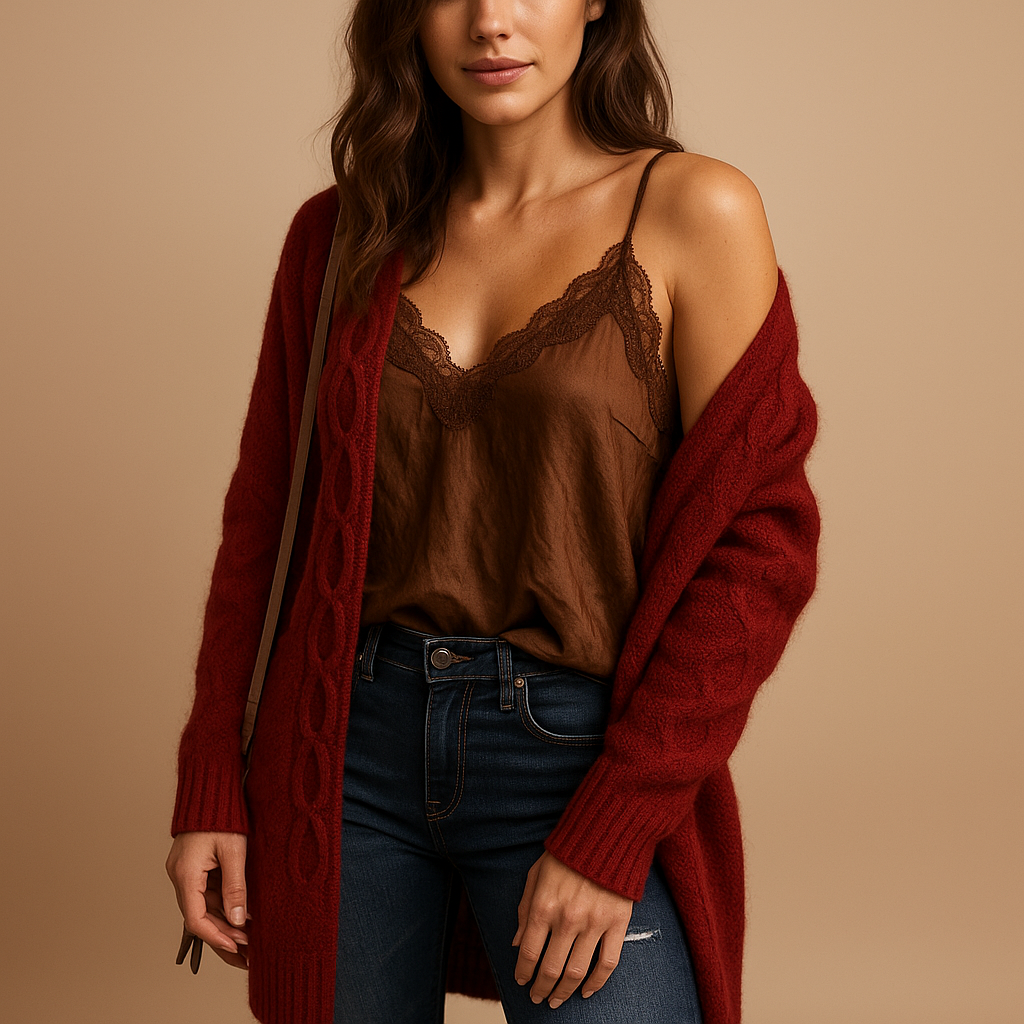 Women’s lightweight hooded cardigan with long sleeves, perfect for summer evenings and transitional seasons, offering breathable comfort and modern style.