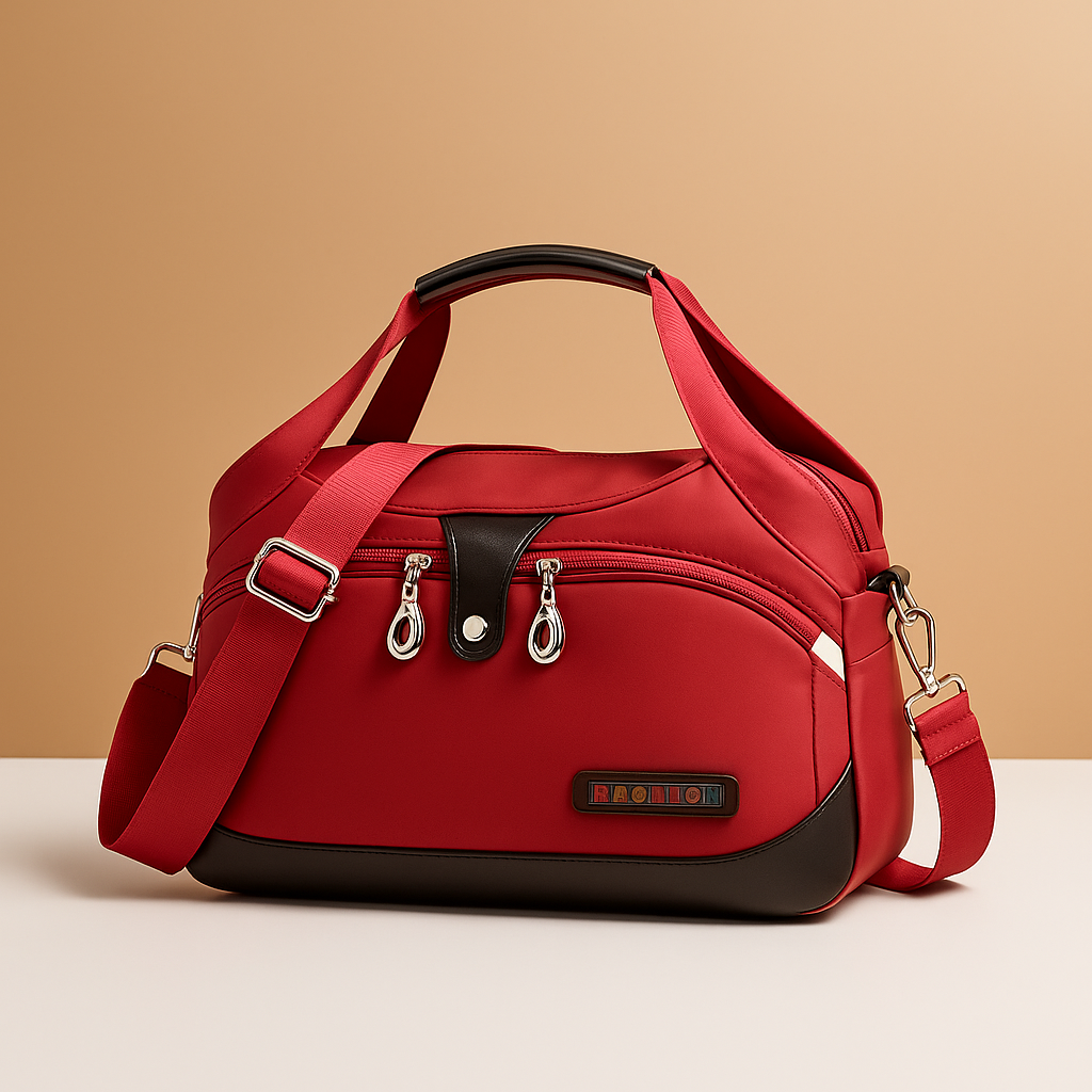 Lightweight messenger bag for women with multiple zippered compartments, hidden anti-theft pocket, and adjustable strap, ideal for travel and everyday use.