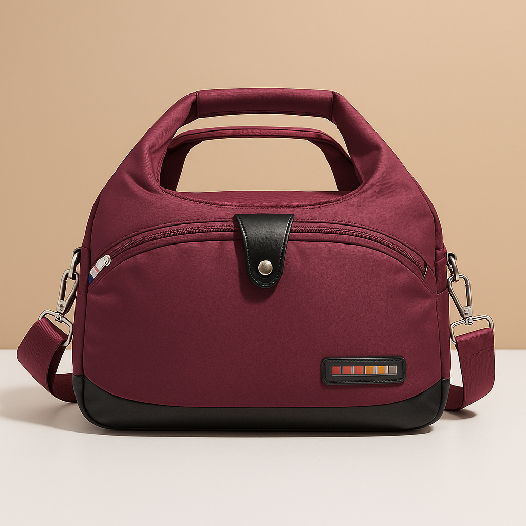 Lightweight messenger bag for women with multiple zippered compartments, hidden anti-theft pocket, and adjustable strap, ideal for travel and everyday use.