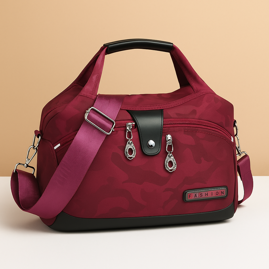 Lightweight messenger bag for women with multiple zippered compartments, hidden anti-theft pocket, and adjustable strap, ideal for travel and everyday use.