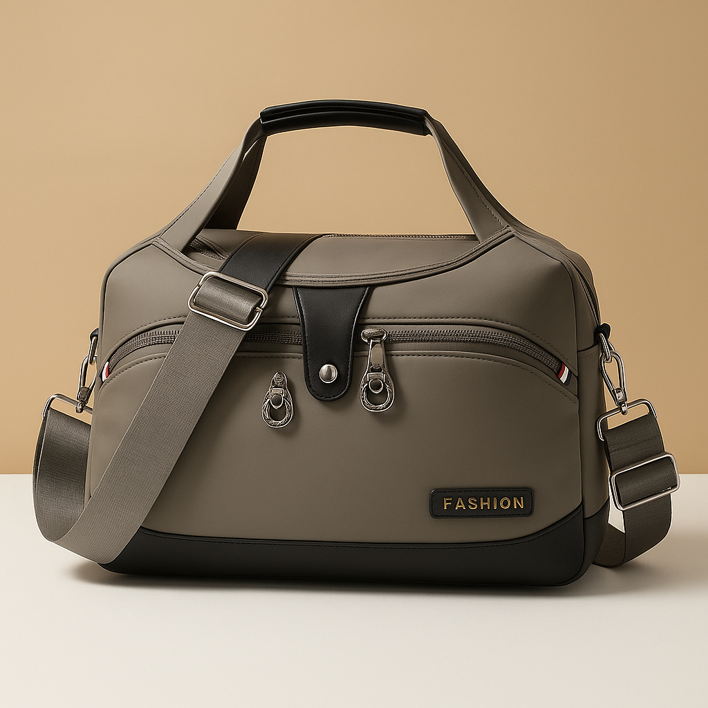 Lightweight messenger bag for women with multiple zippered compartments, hidden anti-theft pocket, and adjustable strap, ideal for travel and everyday use.