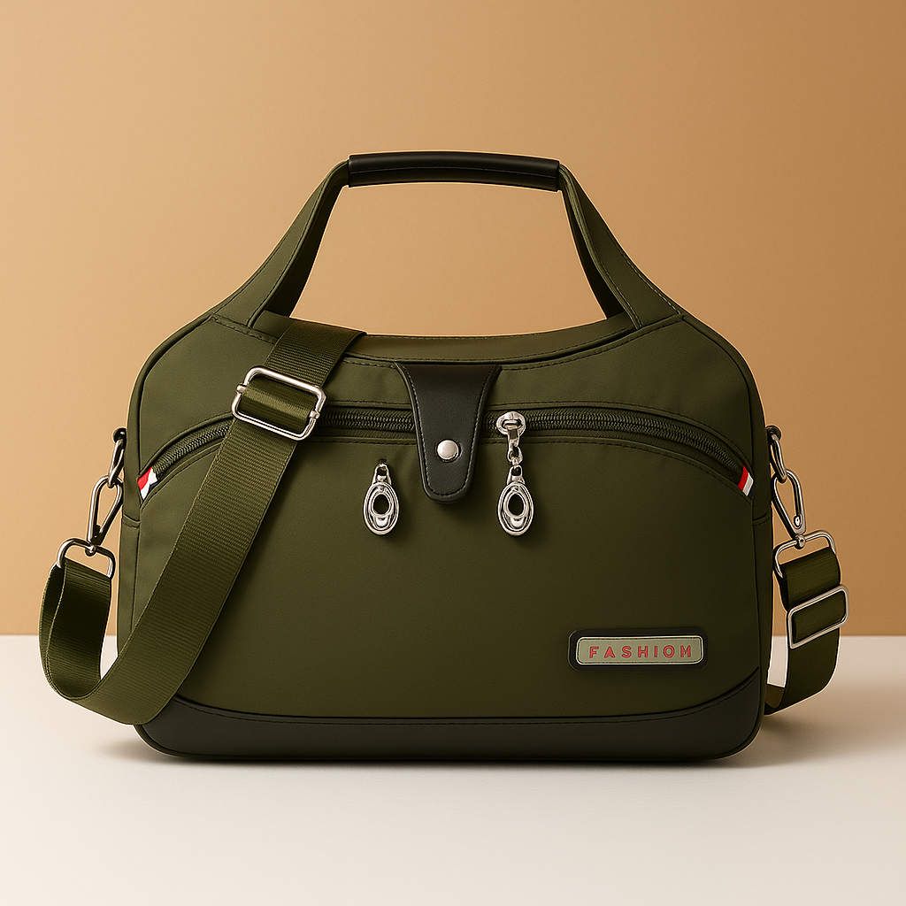 Lightweight messenger bag for women with multiple zippered compartments, hidden anti-theft pocket, and adjustable strap, ideal for travel and everyday use.