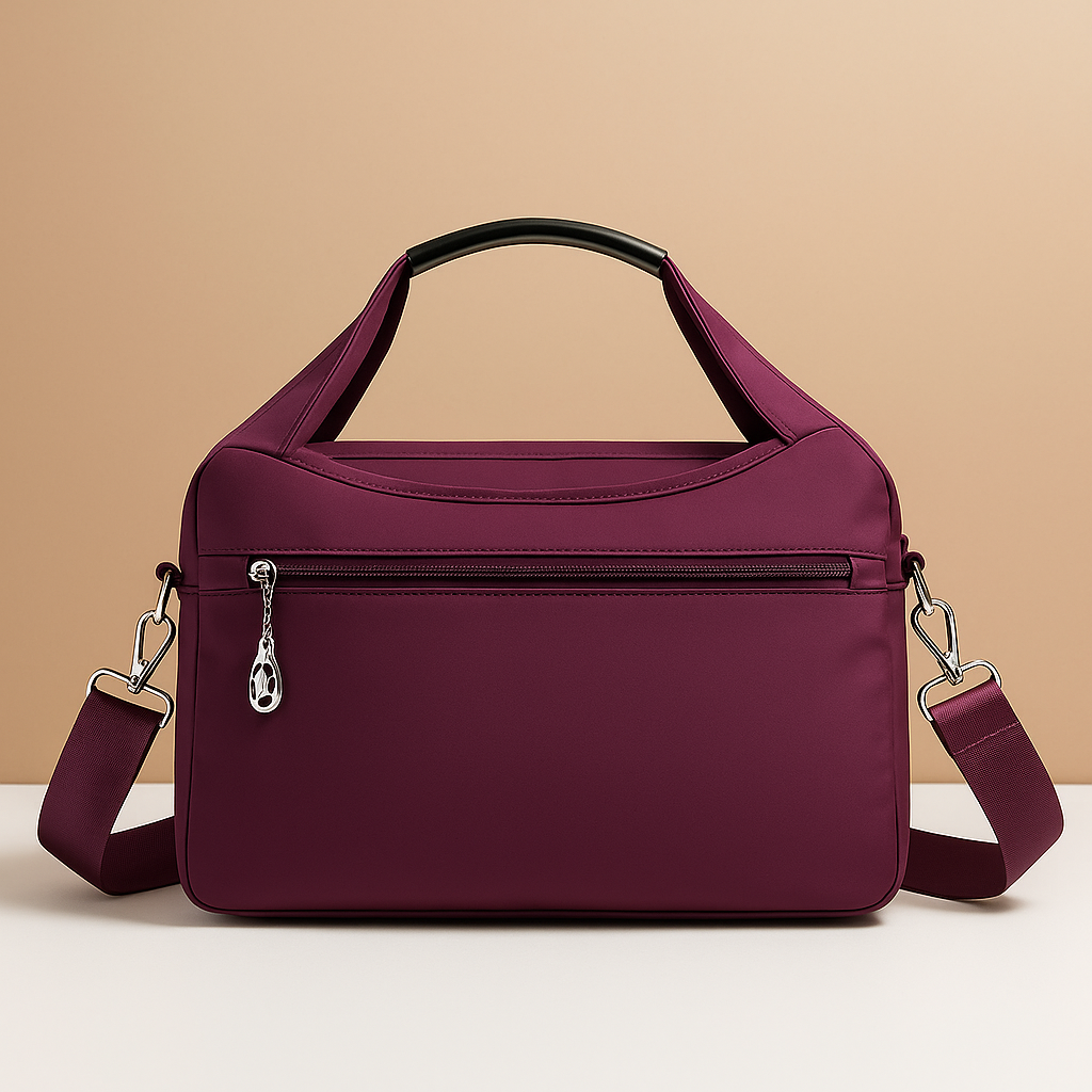 Lightweight messenger bag for women with multiple zippered compartments, hidden anti-theft pocket, and adjustable strap, ideal for travel and everyday use.