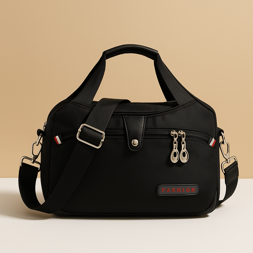 Lightweight messenger bag for women with multiple zippered compartments, hidden anti-theft pocket, and adjustable strap, ideal for travel and everyday use.
