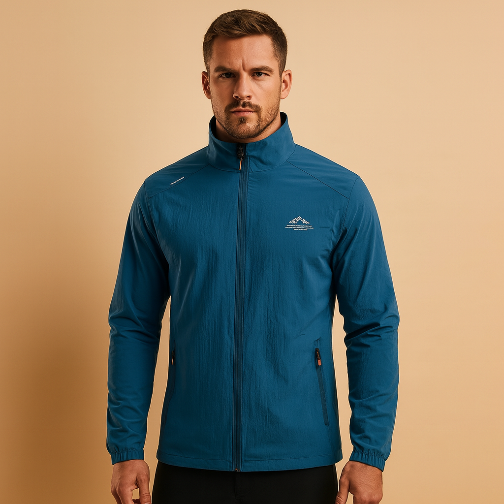 Men’s lightweight quilted summer jacket in a trendy casual design, ideal for spring and summer, easy to style with jeans, chinos, or shorts.