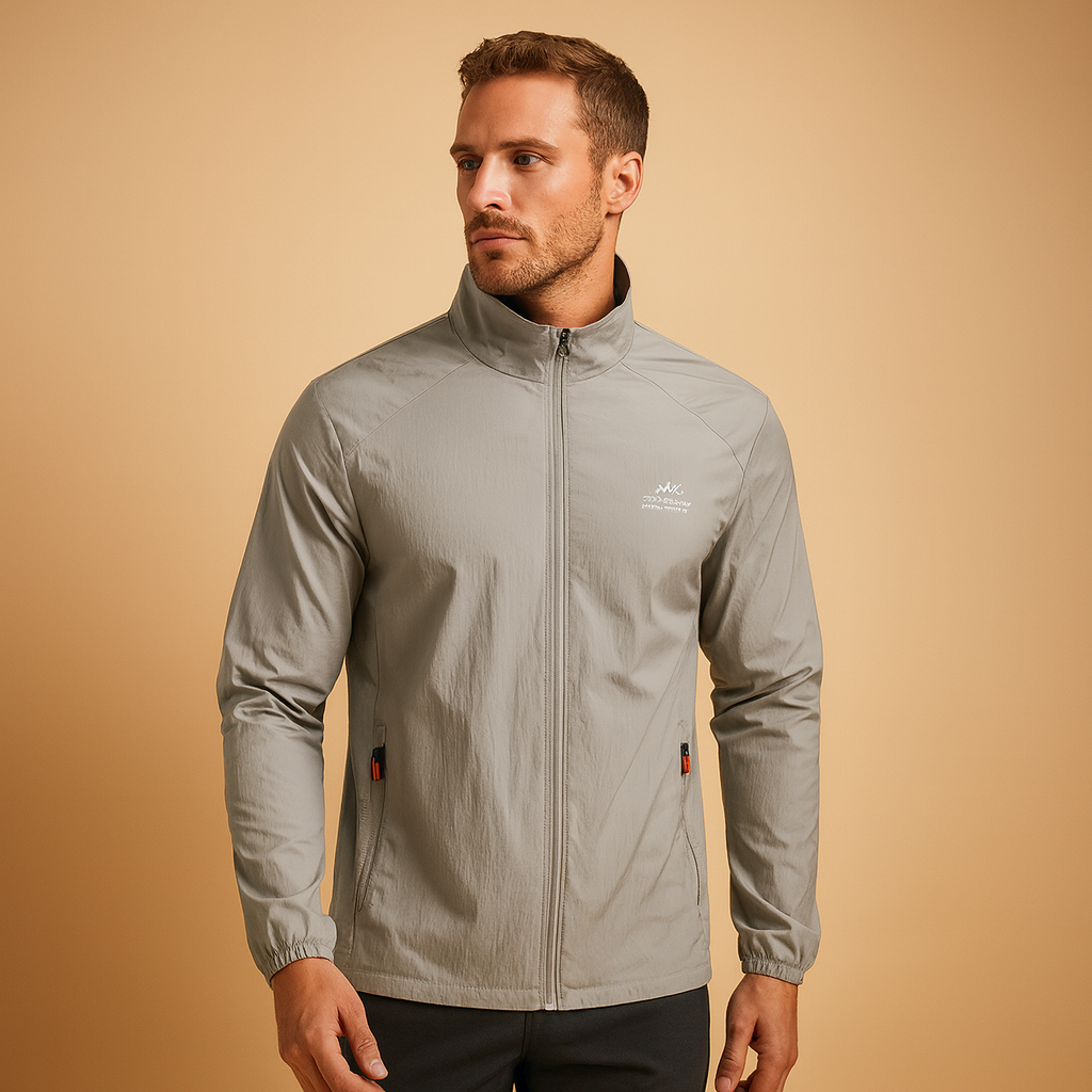 Men’s lightweight quilted summer jacket in a trendy casual design, ideal for spring and summer, easy to style with jeans, chinos, or shorts.