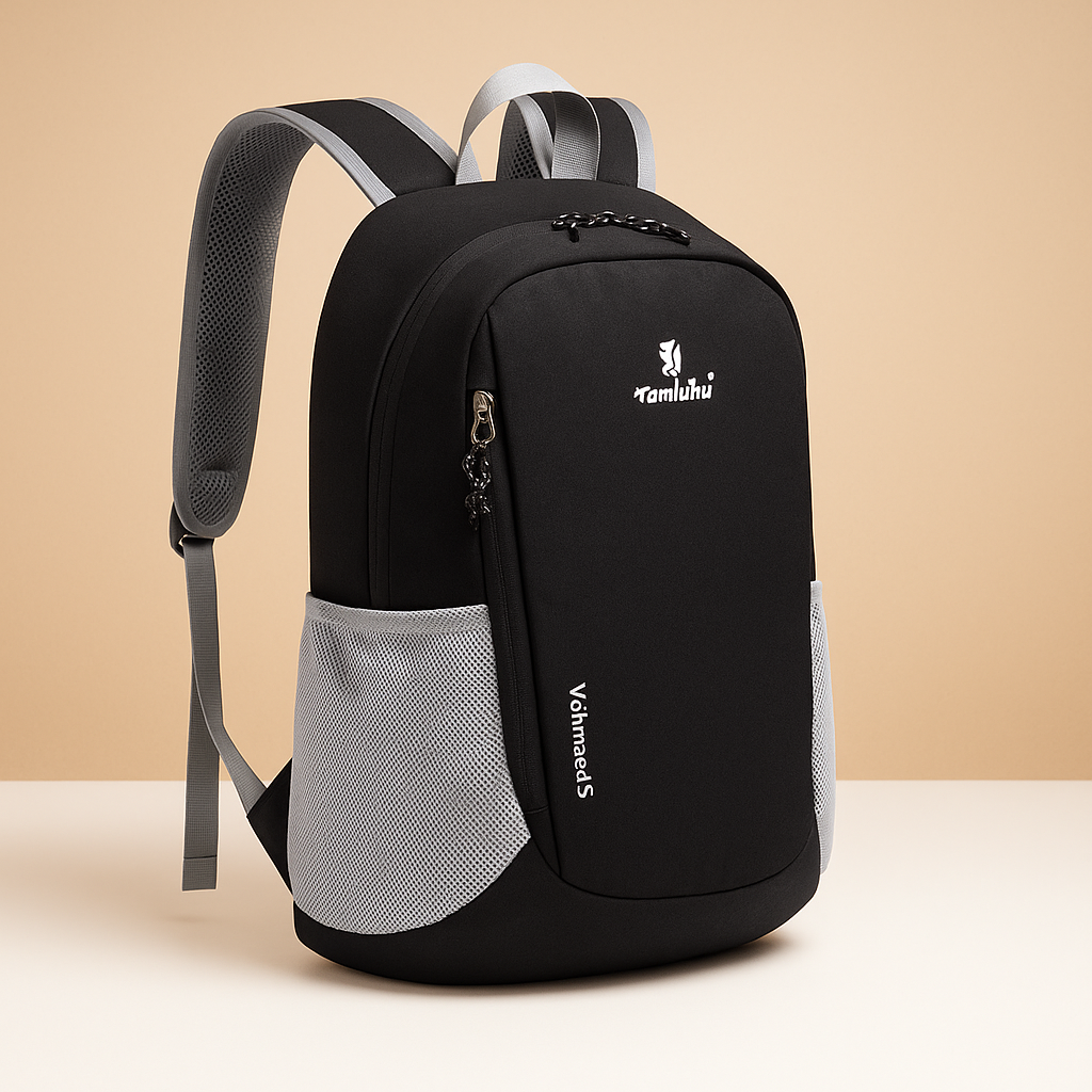 Lightweight waterproof backpack for women with 20-litre capacity, ergonomic straps, and foldable design for travel, hiking, or daily adventures.