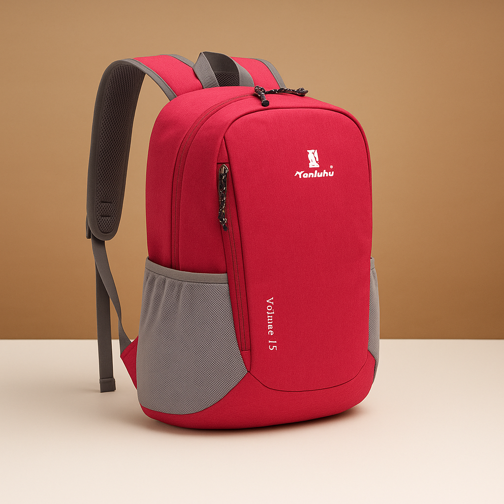 Lightweight waterproof backpack for women with 20-litre capacity, ergonomic straps, and foldable design for travel, hiking, or daily adventures.