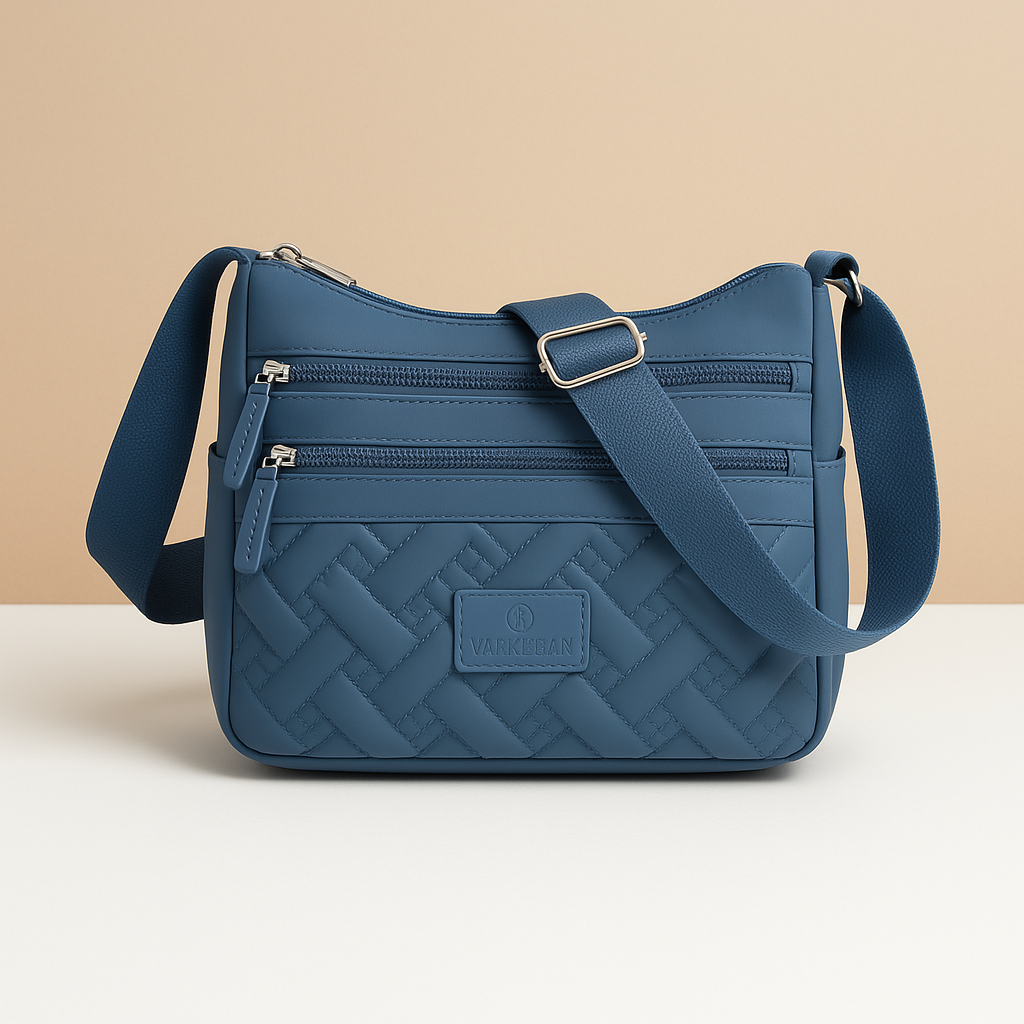 Luxury anti-theft messenger bag for women with zippered compartments and hidden pocket, perfect for travel and everyday use.
