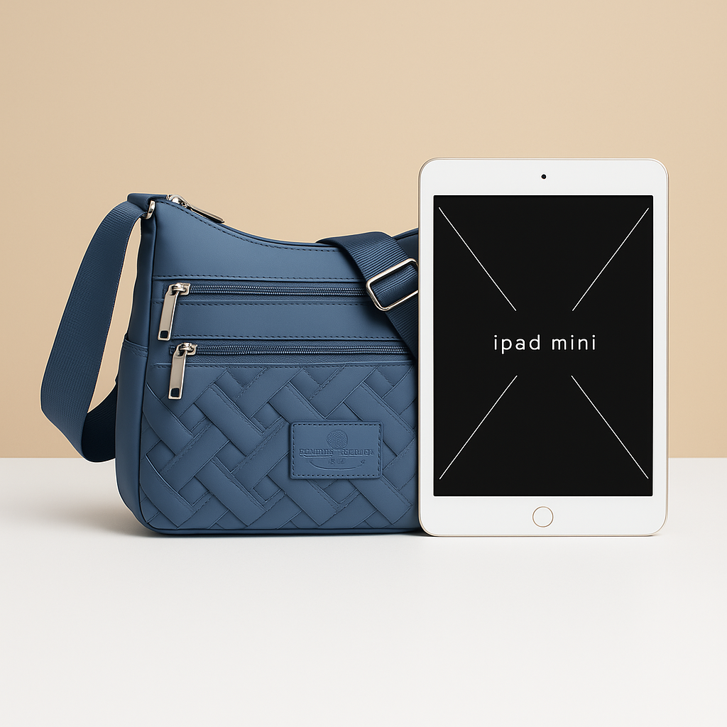 Luxury anti-theft messenger bag for women with zippered compartments and hidden pocket, perfect for travel and everyday use.