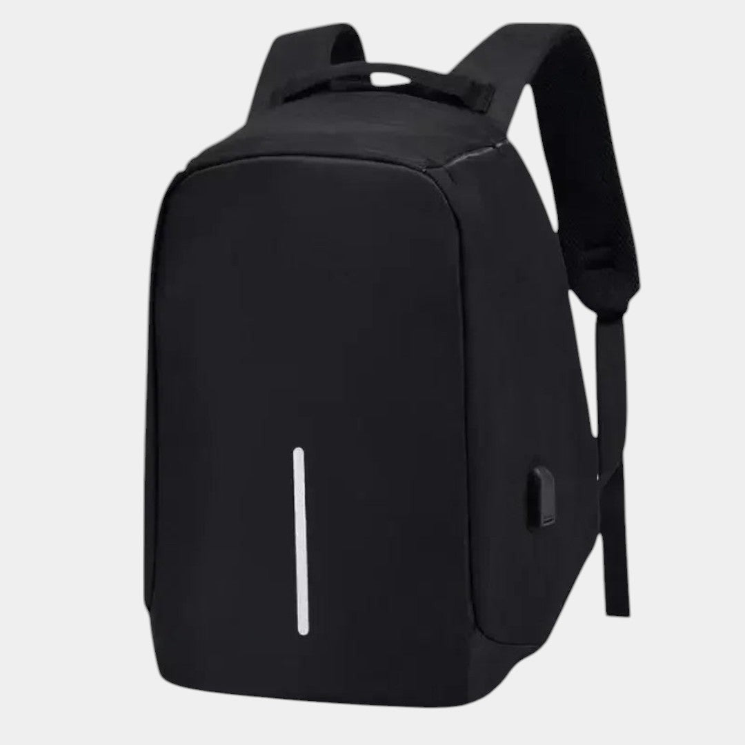 Men’s anti-theft laptop backpack with USB charging, hidden back-zipper, spacious compartments, and water-resistant design for commuting or travel