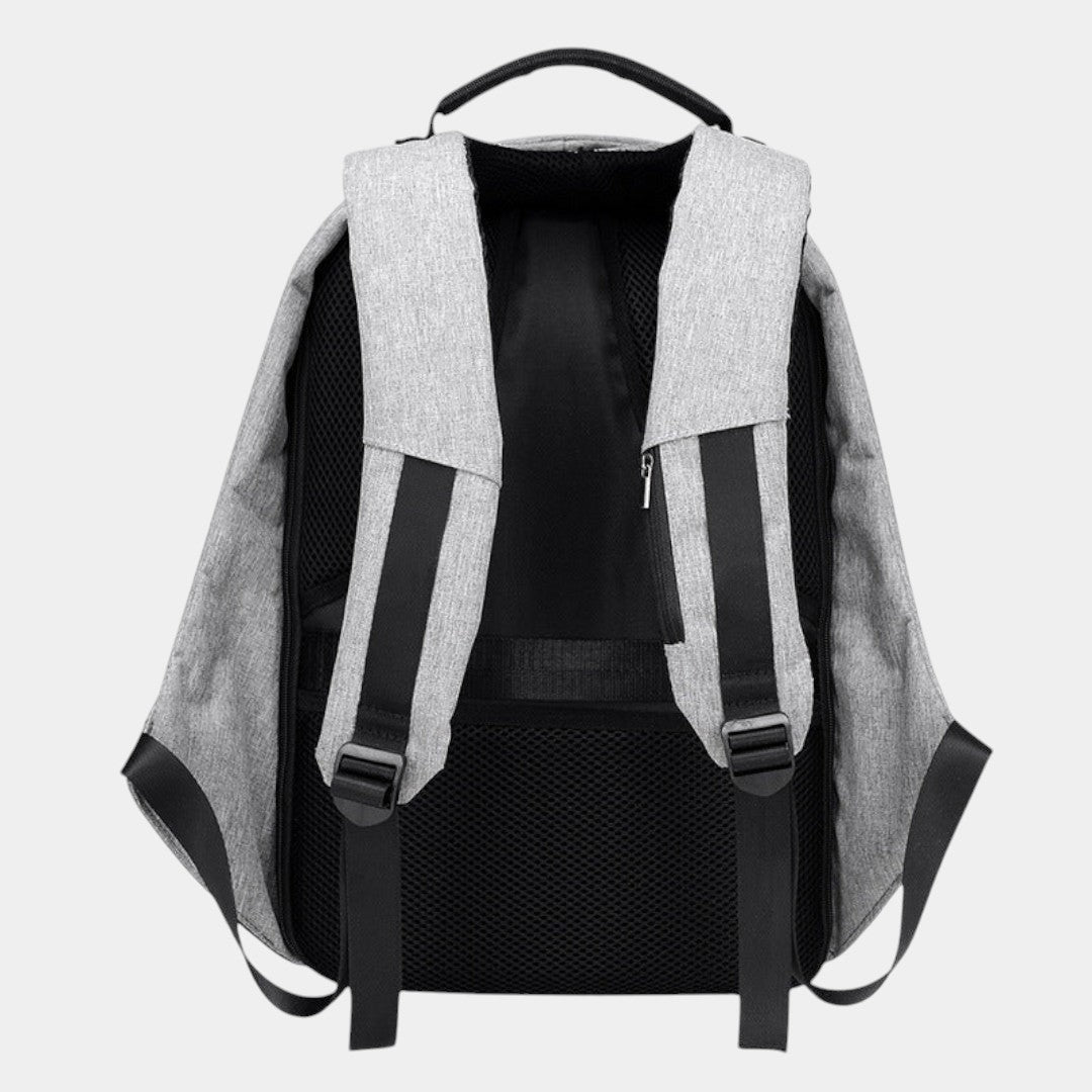 Men’s anti-theft laptop backpack with USB charging, hidden back-zipper, spacious compartments, and water-resistant design for commuting or travel