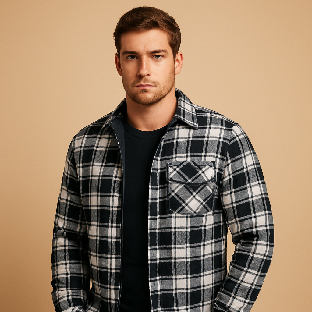Men’s bomber jacket with hood and warm lining, perfect for protection against wind and cold on winter days.