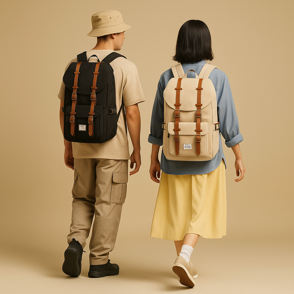 Outdoor travel backpack for adults with 30L capacity featuring padded laptop sleeve, multiple compartments, lightweight design, and adjustable padded straps for versatile adventures.