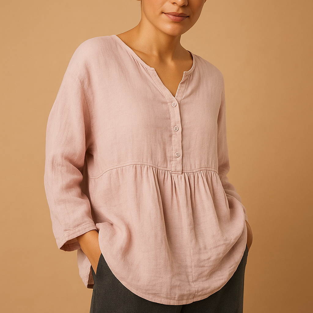 Lightweight oversized summer blouse for women with loose fit, ideal for casual outings and sunny vacation days.