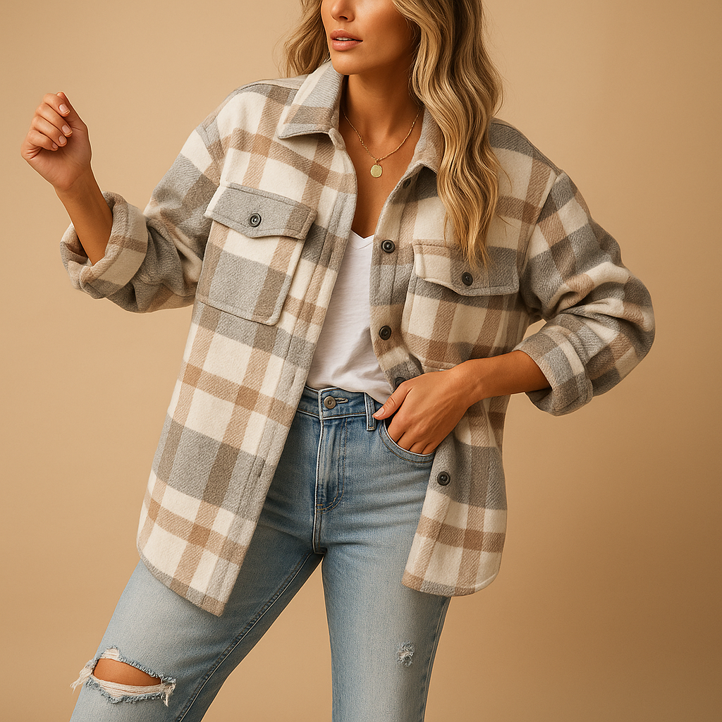 Oversized winter jacket for women with modern silhouette and warm lining, ideal for layering in cold weather.