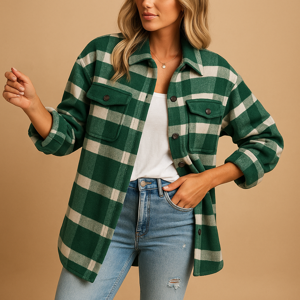 Oversized winter jacket for women with modern silhouette and warm lining, ideal for layering in cold weather.