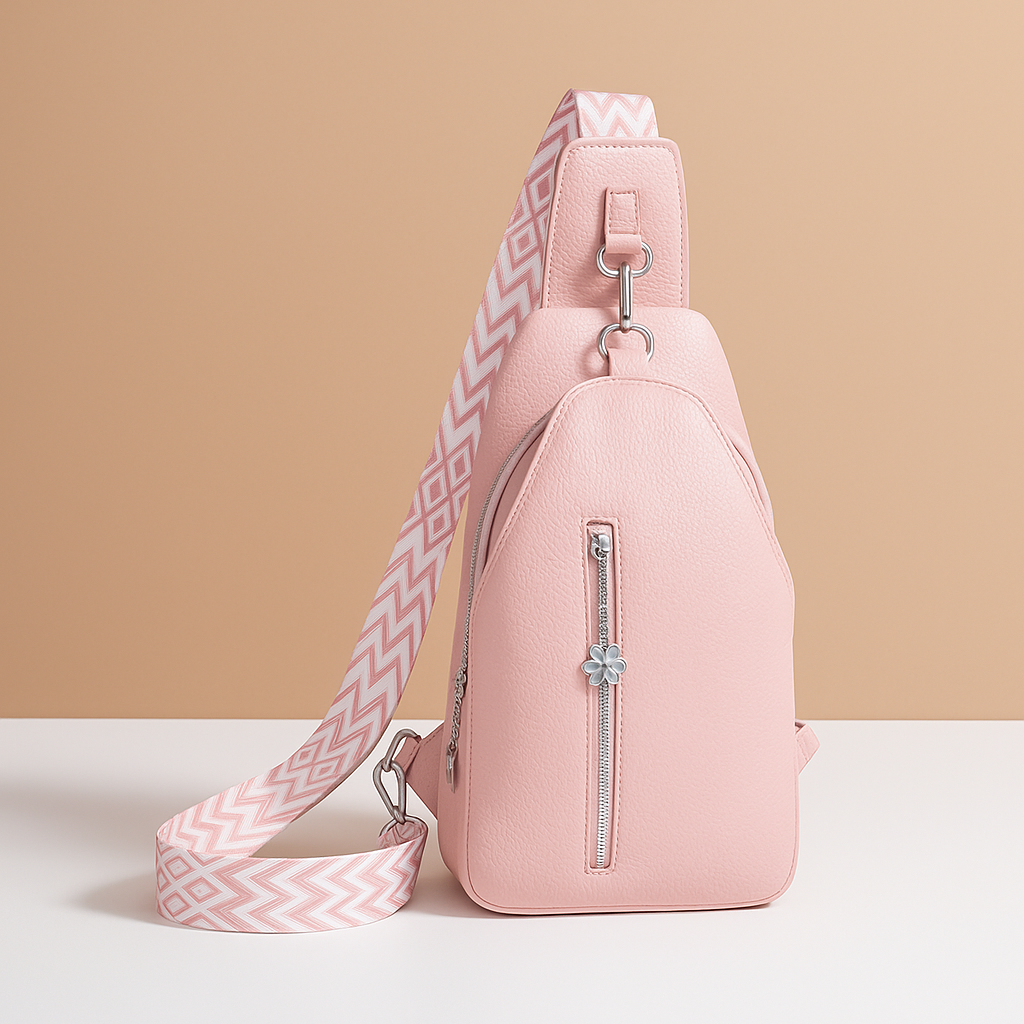 Women’s quilted anti-theft crossbody bag with wide adjustable strap and zippered compartments, perfect for secure and stylish daily use