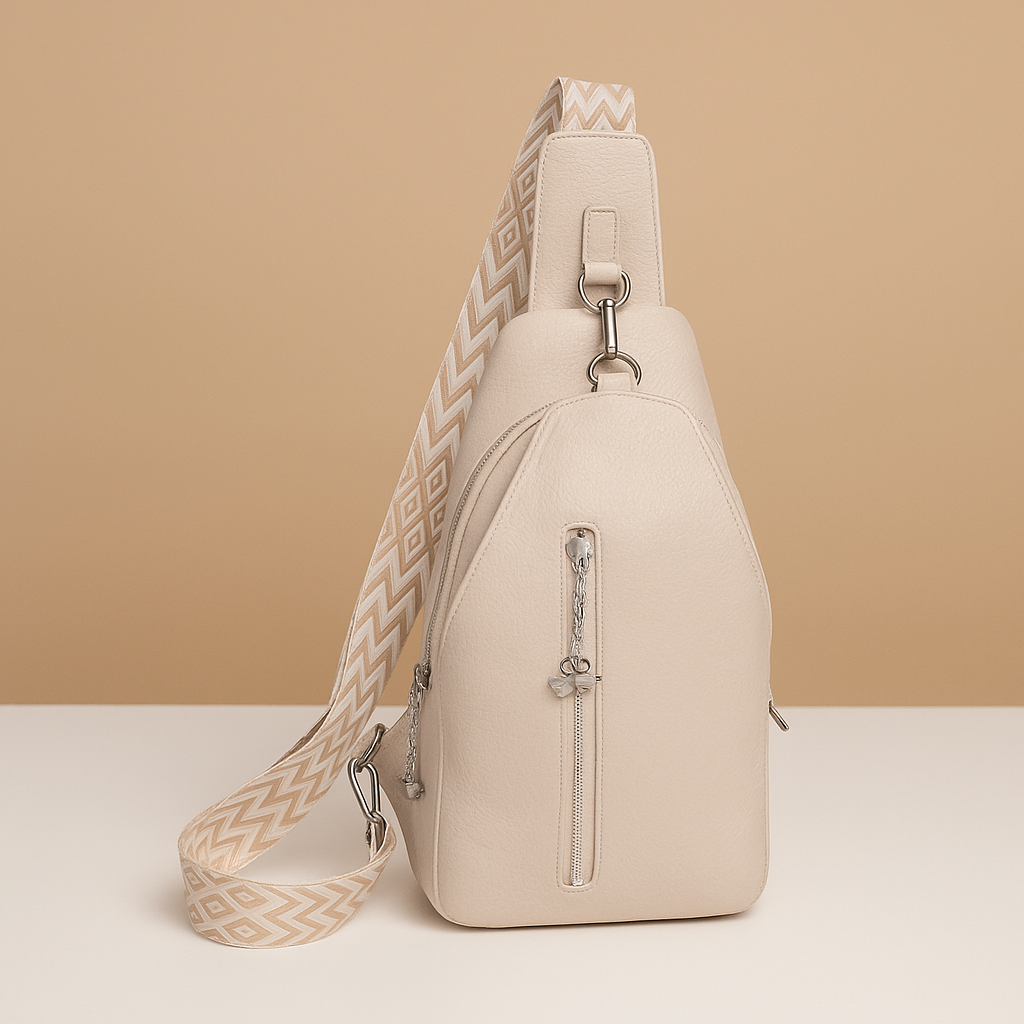 Women’s quilted anti-theft crossbody bag with wide adjustable strap and zippered compartments, perfect for secure and stylish daily use