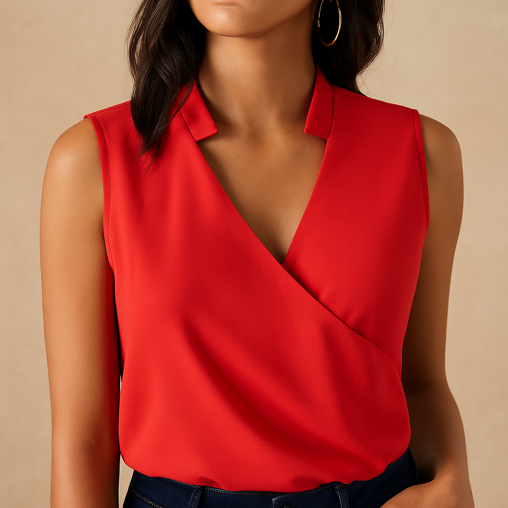 Sleeveless summer top for women in beige, white, and black, featuring a relaxed fit and timeless silhouette—perfect for warm days and stylish layering.