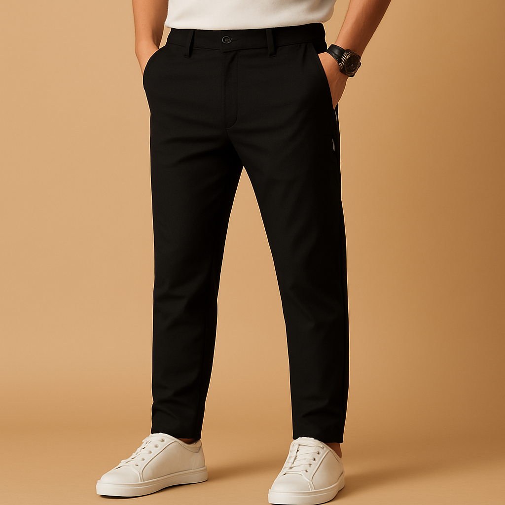 Men’s slim fit sports pants with moisture-wicking fabric, breathable comfort, and modern athletic style, ideal for training or casual wear.