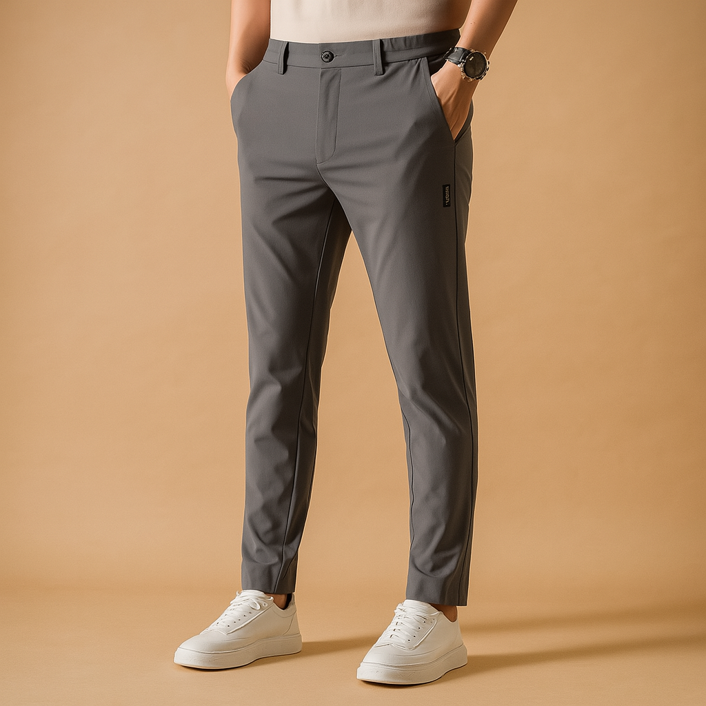 Men’s slim fit sports pants with moisture-wicking fabric, breathable comfort, and modern athletic style, ideal for training or casual wear.