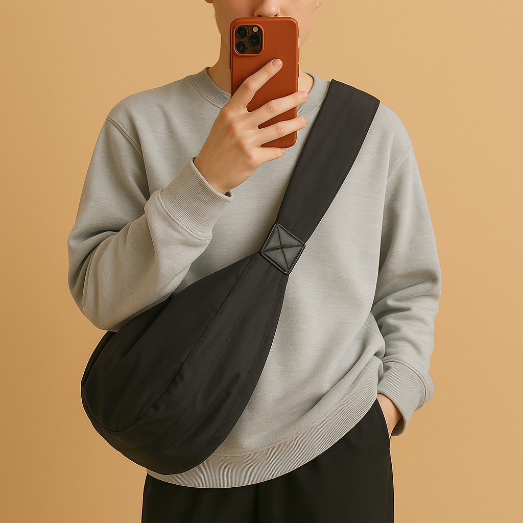 Spacious puffer crossbody bag for women with water-resistant finish, thick shoulder strap, and roomy interior—ideal for travel and everyday use.
