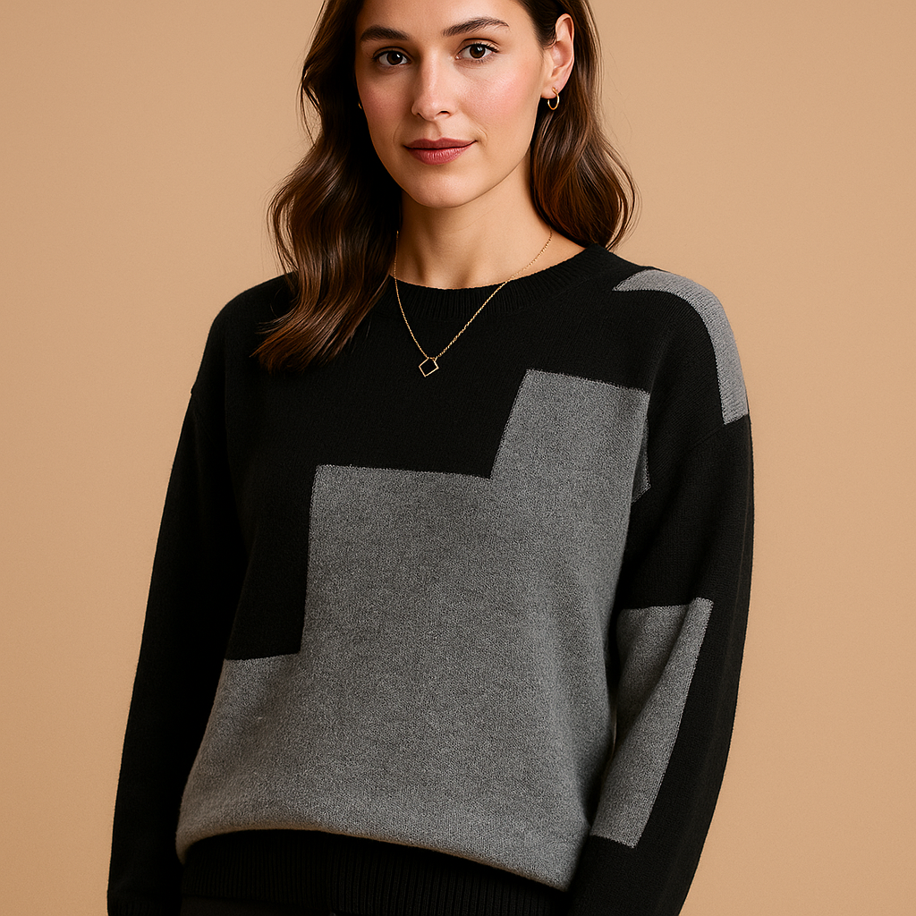 Loose fit women’s sweater with relaxed silhouette and elegant finish, ideal for daily comfort in spring, autumn, and winter