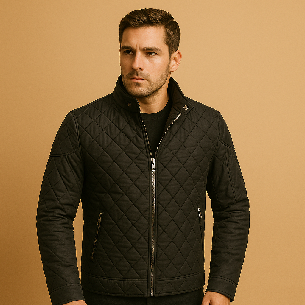 Men’s stylish winter coat with timeless design, high-quality insulation, and elegant fit, available in blue, black, and green for casual or formal use.