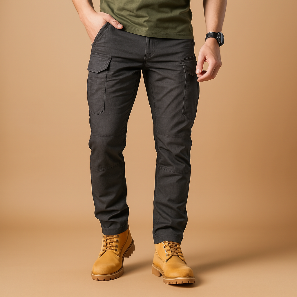 Men’s tactical cargo pants with military-inspired design, multiple pockets, and a lightweight fit, ideal for outdoor, survival, and daily use.