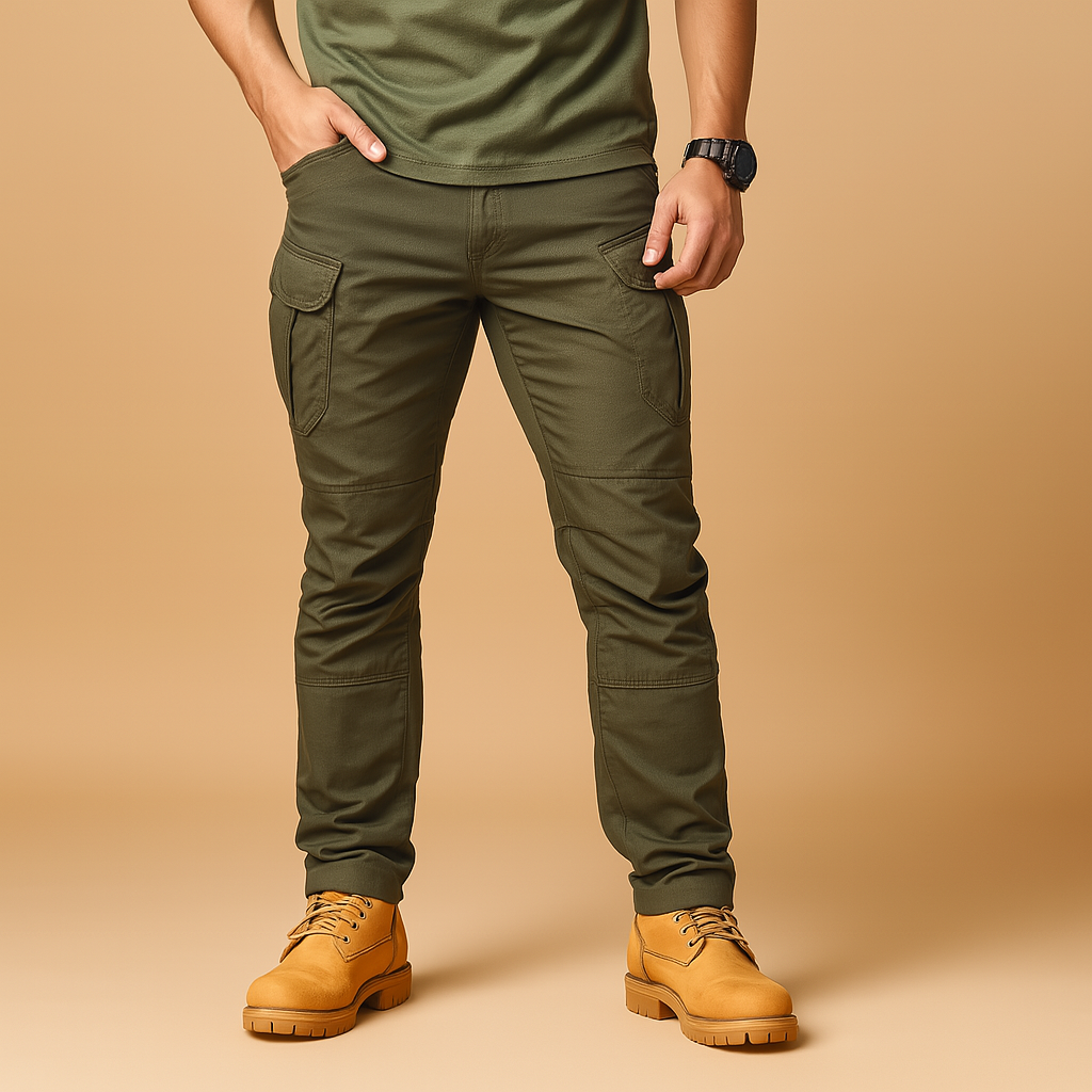 Men’s tactical cargo pants with military-inspired design, multiple pockets, and a lightweight fit, ideal for outdoor, survival, and daily use.