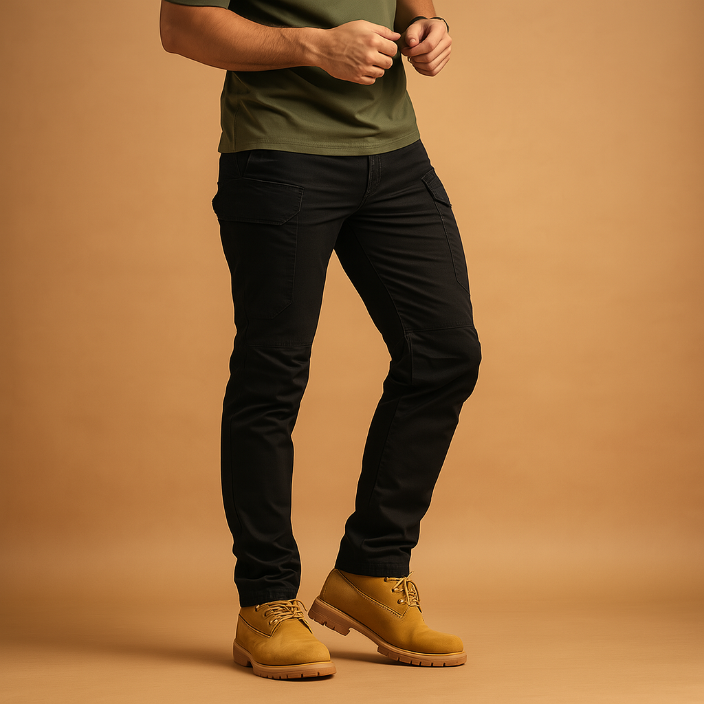 Men’s tactical cargo pants with military-inspired design, multiple pockets, and a lightweight fit, ideal for outdoor, survival, and daily use.