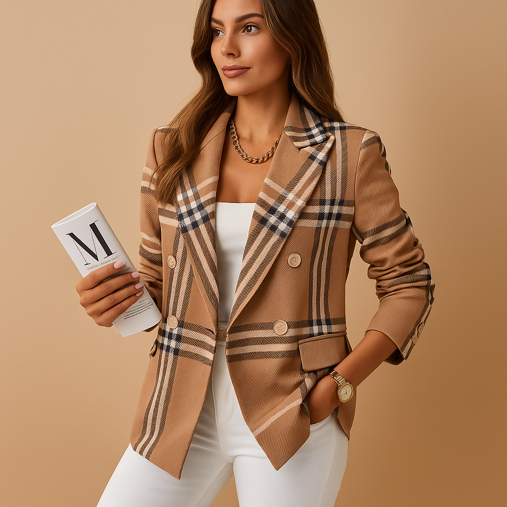 Women’s tailored blazer with elegant detailing and practical pockets, perfect for work, events, or casual-chic outfits.