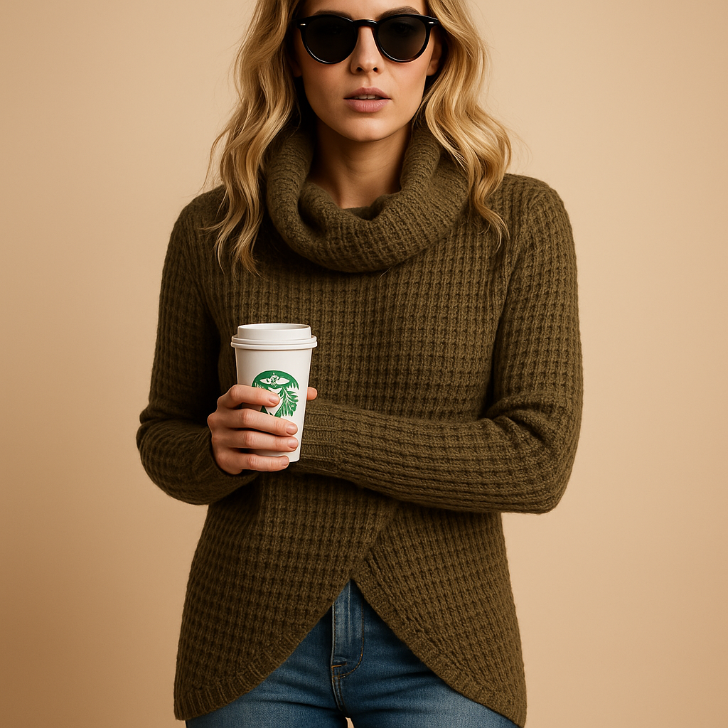 Women’s tailored knit sweater with waist-accentuating fit and soft breathable fabric, perfect for everyday stylish comfort.