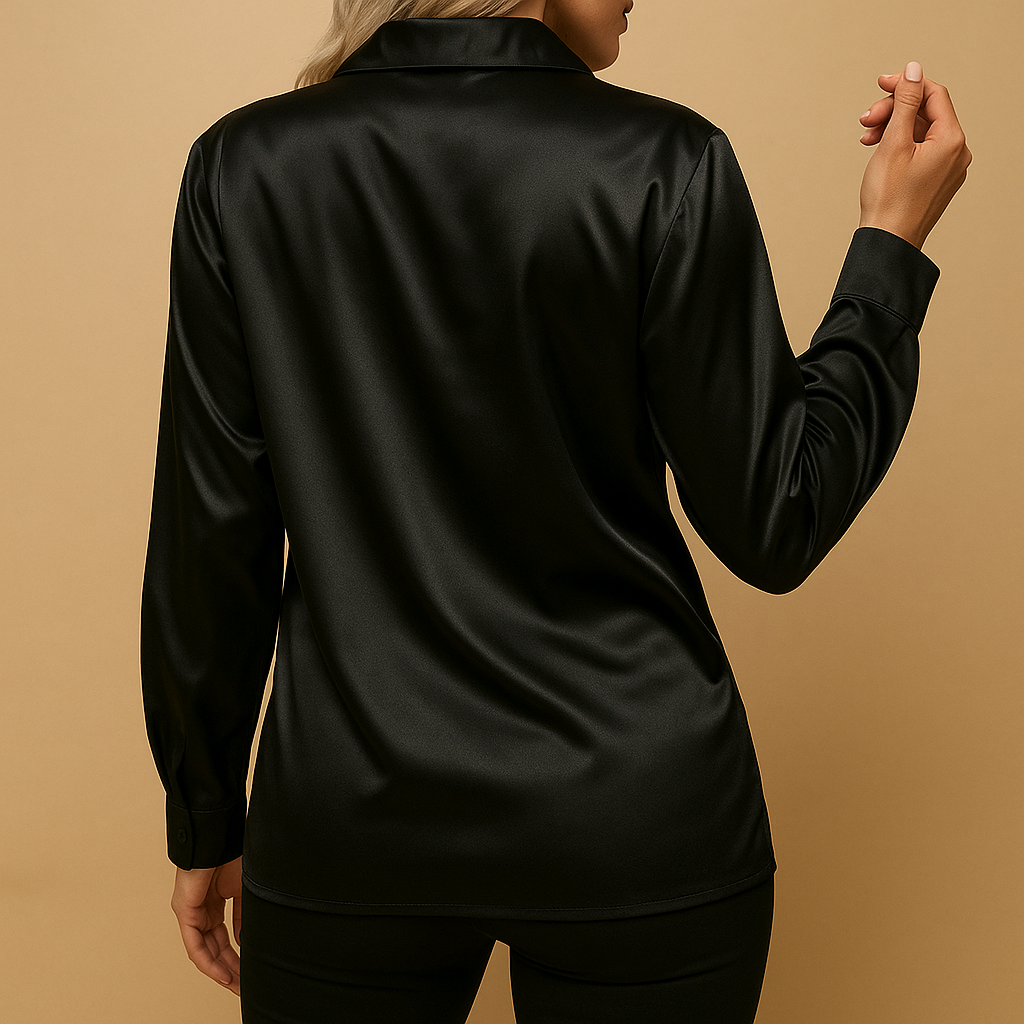 Timeless elegant blouse for women with classic collar and lightweight fabric, ideal for workdays or casual outings year-round.