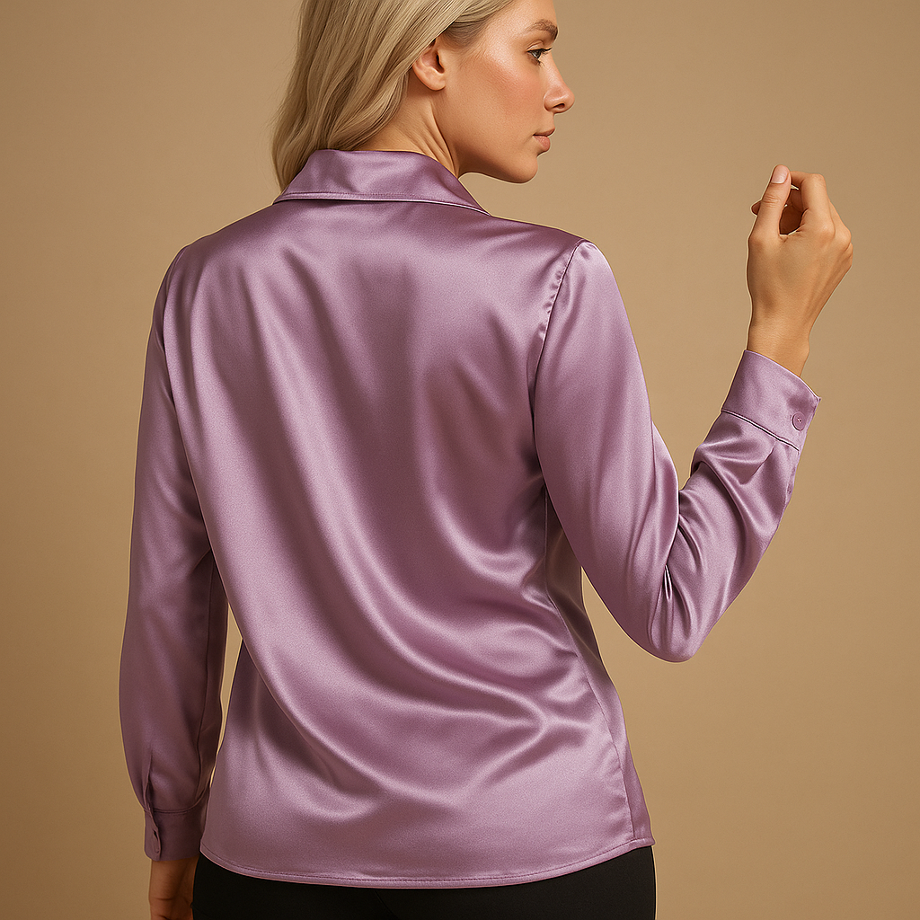Timeless elegant blouse for women with classic collar and lightweight fabric, ideal for workdays or casual outings year-round.