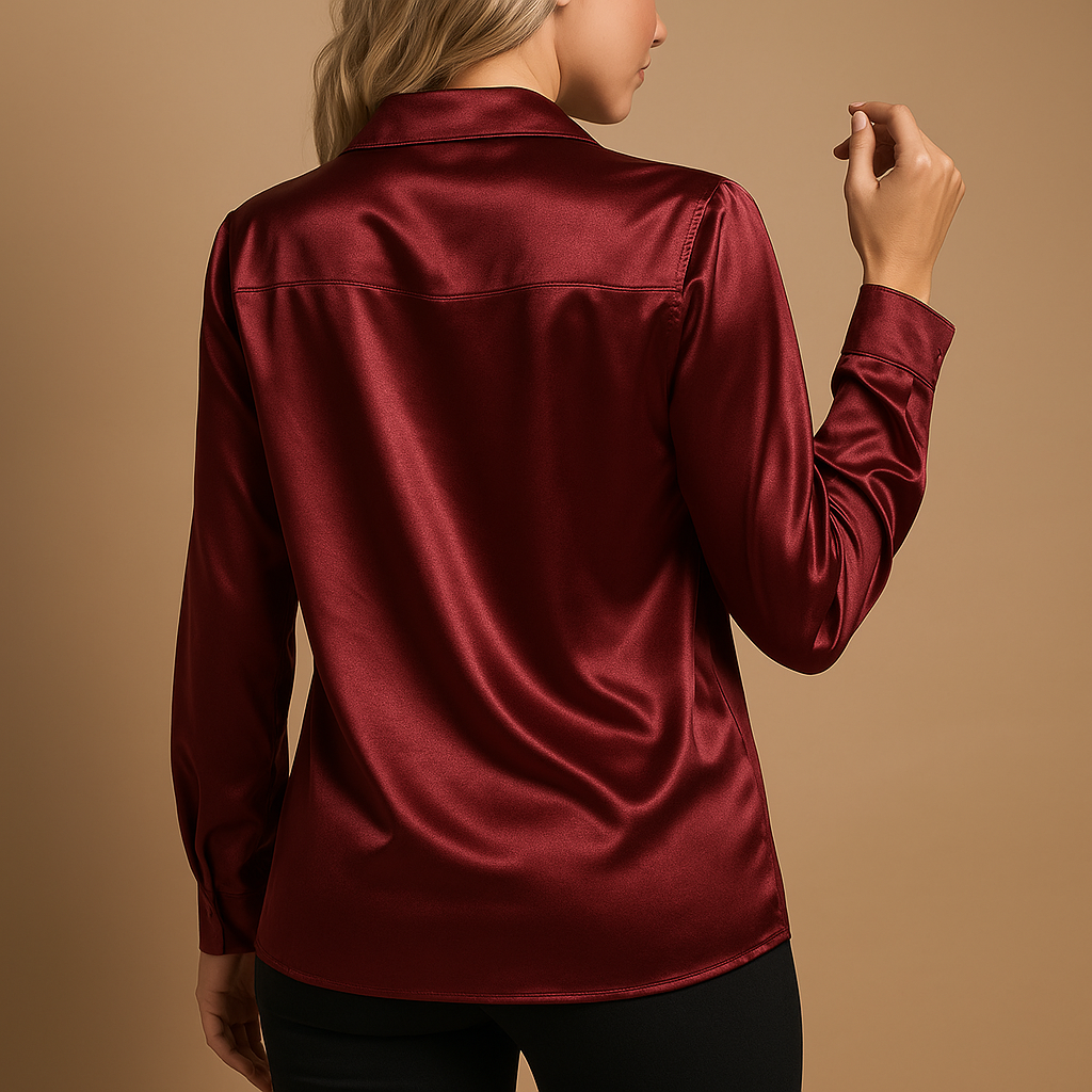 Timeless elegant blouse for women with classic collar and lightweight fabric, ideal for workdays or casual outings year-round.