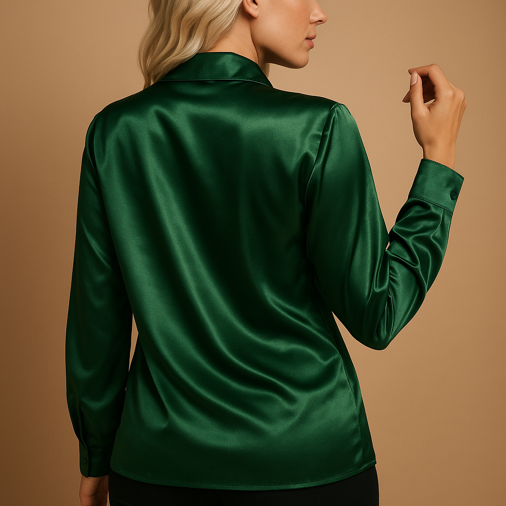 Timeless elegant blouse for women with classic collar and lightweight fabric, ideal for workdays or casual outings year-round.
