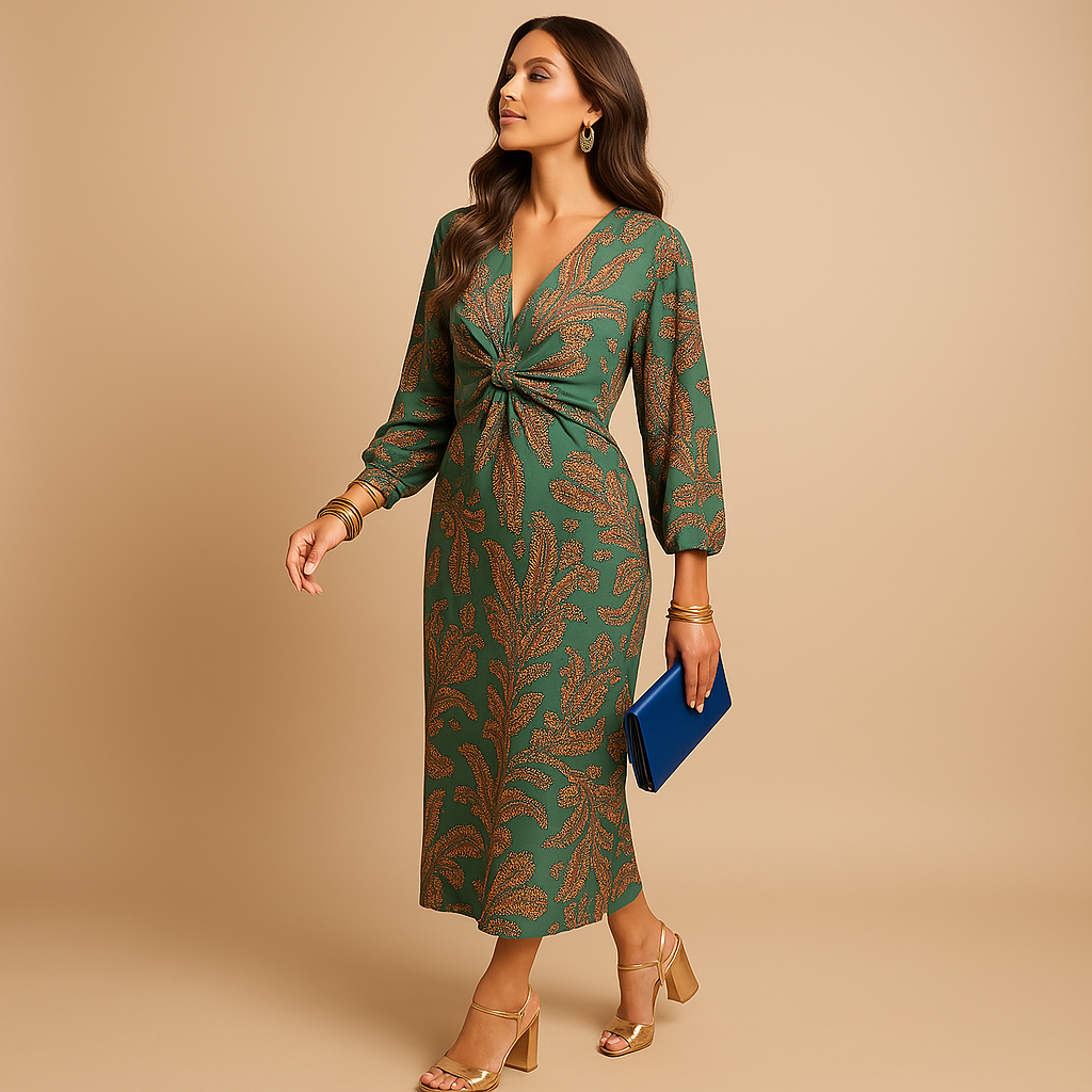 Elegant dress for women with a timeless, flattering silhouette, ideal for formal events, stylish outings, and seasonal wardrobe essentials.
