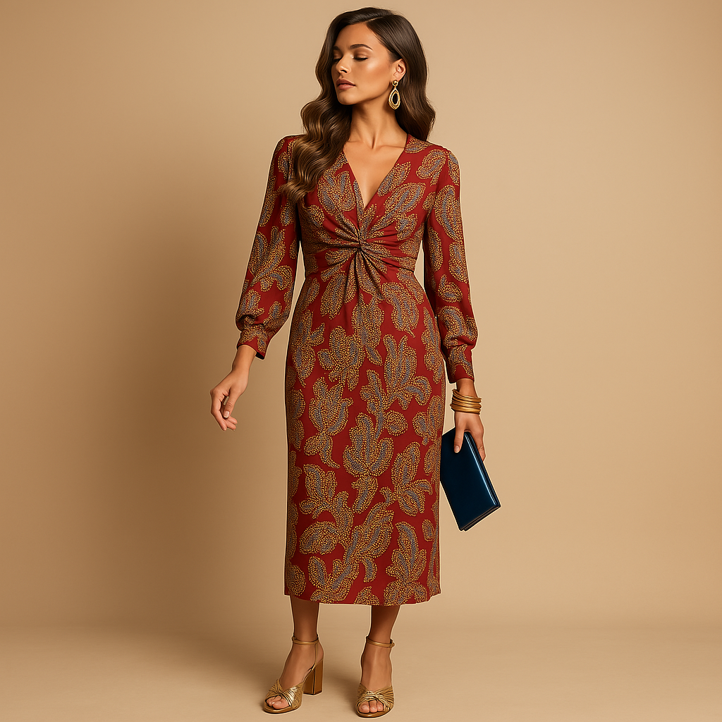 Elegant dress for women with a timeless, flattering silhouette, ideal for formal events, stylish outings, and seasonal wardrobe essentials.