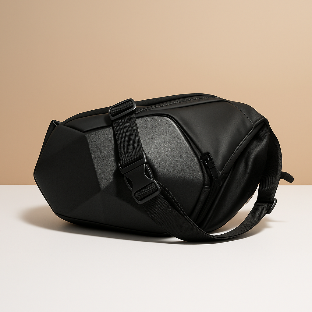Urban anti-theft crossbody bag for men with waterproof shell, USB charging port, and ergonomic design—ideal for city commuting and travel security.