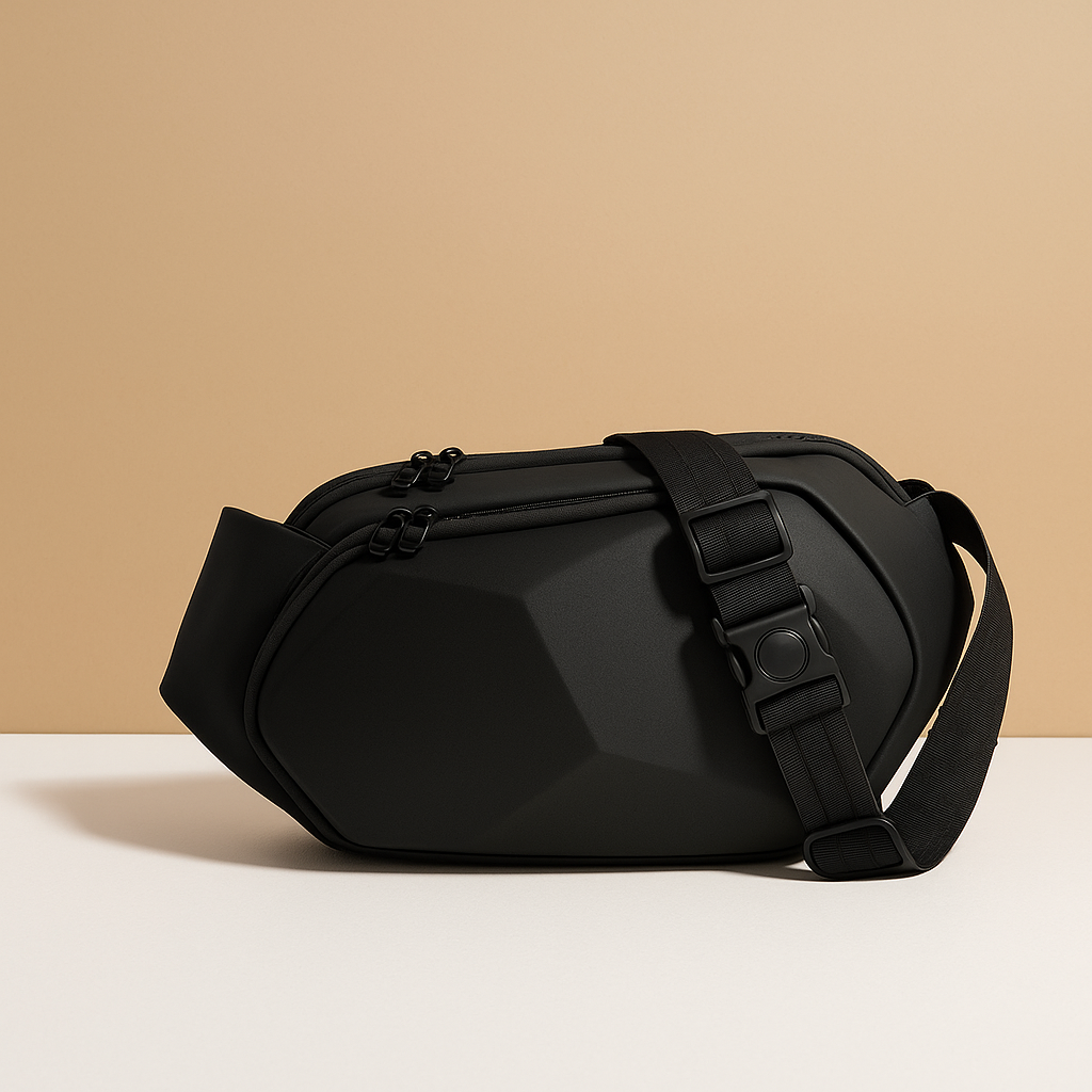 Urban anti-theft crossbody bag for men with waterproof shell, USB charging port, and ergonomic design—ideal for city commuting and travel security.