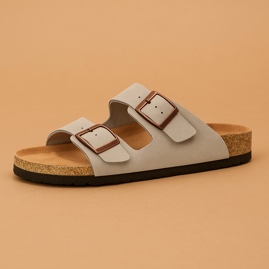 Vintage Arizona-style sandals for women in brown, sand, and black with adjustable straps and sturdy sole, perfect for daily wear and summer walks.