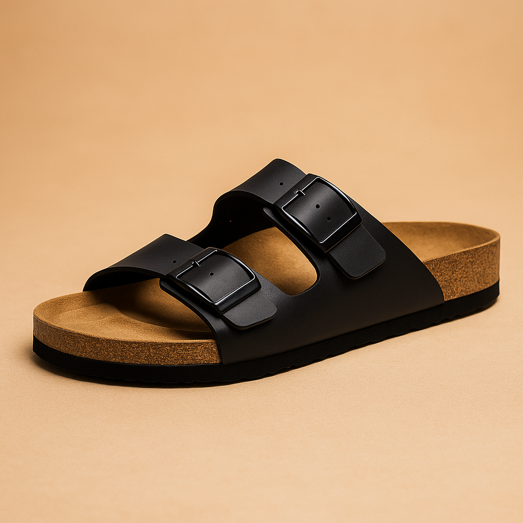 Vintage Arizona-style sandals for women in brown, sand, and black with adjustable straps and sturdy sole, perfect for daily wear and summer walks.